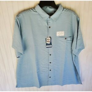 NEW (NWT) - Campia Moda Mens Short‎ Sleeve Shirt Size XXL 2XL Big And Tall Blue